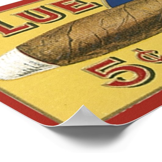 Poster Étiquette de cigare Blue Spot (Coin)