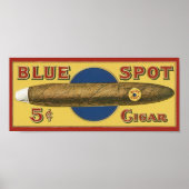 Poster Étiquette de cigare Blue Spot (Devant)