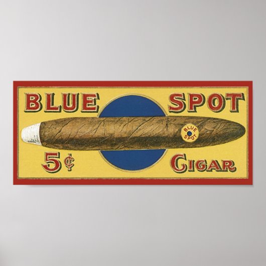 Poster Étiquette de cigare Blue Spot (Devant)