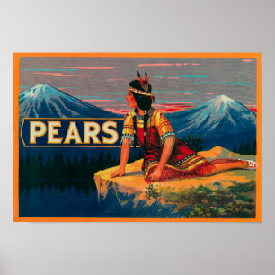 Poster Étiquette de fréquence Stock