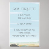 Poster Étiquette de gymnase (Devant)