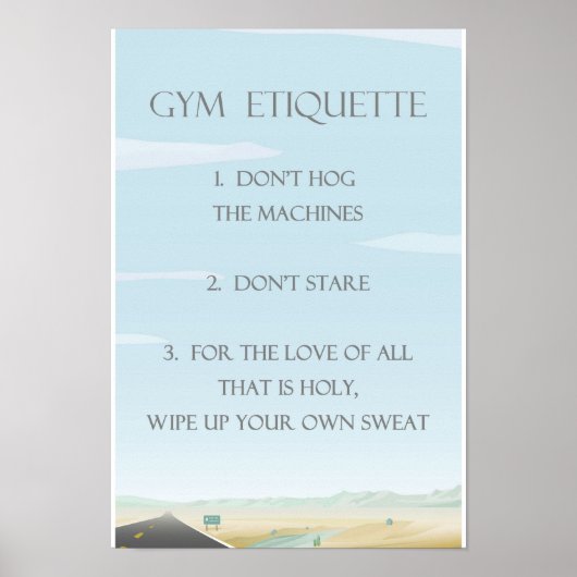 Poster Étiquette de gymnase (Devant)