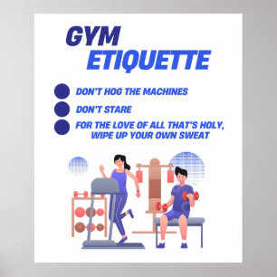 Poster Étiquette de gymnase