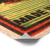 Poster Étiquette de jumelage de sécurité vintage - Tigre (Coin)