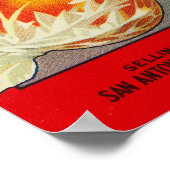 Poster Étiquette de la marque Athlete Citrus (Coin)