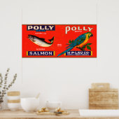 Poster Étiquette de la marque Polly - Alaska (Cuisine)