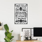 Poster Étiquette de la véranda : Les règles non écrites d (Bureau à domicile)