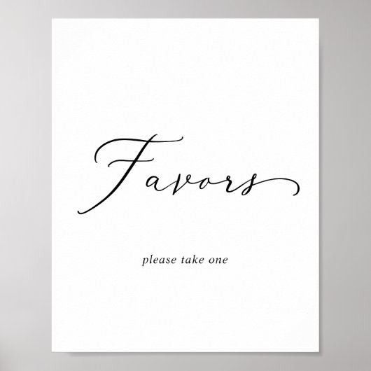 Poster Étiquette de mariage délicate en calligraphie noir (Devant)