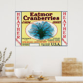 Poster Étiquette de marque Heather Eatmor Cranberries (Cuisine)