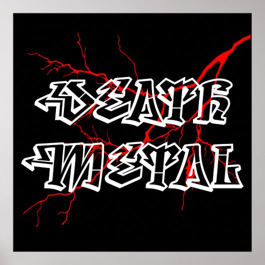 Poster Étiquette de métal mort (Devant)