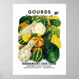 Poster Étiquette de paquet de graine de courges
