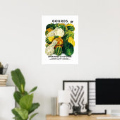 Poster Étiquette de paquets de semences Gourds (Bureau à domicile)