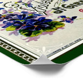 Poster Étiquette de parfum violette française (Coin)