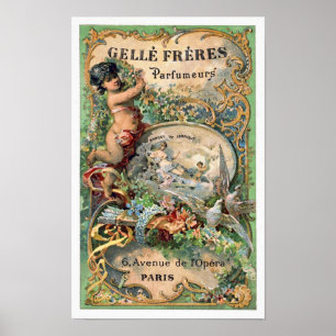 Poster Étiquette de parfums Paris Vintage
