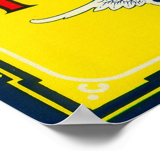 Poster Étiquette de passagers d'aéronef (Coin)