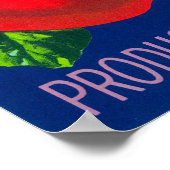 Poster Étiquette de pomme du lac Wenatchee (bleu) - Cashm (Coin)