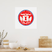 Poster Étiquette de première classe des lignes des États- (Cuisine)