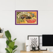 Poster Étiquette de prunes impériales vintage (Bureau à domicile)