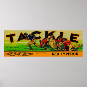 Poster Étiquette de raisin d'attirail