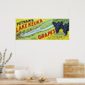 Poster Étiquette de raisins de concorde du lac Keuka de P (Cuisine)