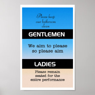 Poster Étiquette de salle de bains