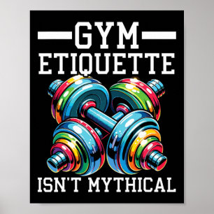 Poster Étiquette de salle de sport Corps musclé Fitness B