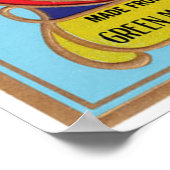 Poster Étiquette de sirop d'érable Rose vintage Brier (Coin)