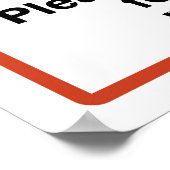 Poster Etiquette drôle de salle de bain (Coin)