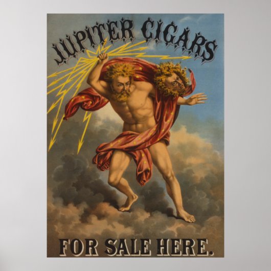 Poster Étiquette du tabac, 1868. (Devant)