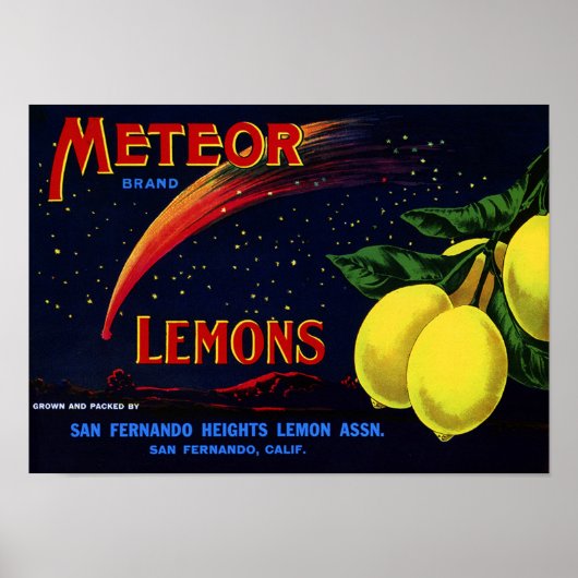 Poster Étiquette Fruit vintage Imprimer (Devant)