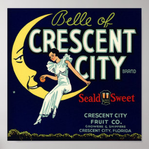 Poster Étiquette Fruit vintage Imprimer