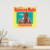 Poster Étiquette Mate OrangeLindsay, CA (Cuisine)