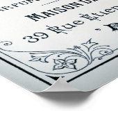 Poster Étiquette parfumé vintage parisien (Coin)