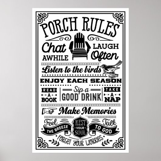 Poster Etiquette Porch : Les règles non écrites de la rel (Devant)