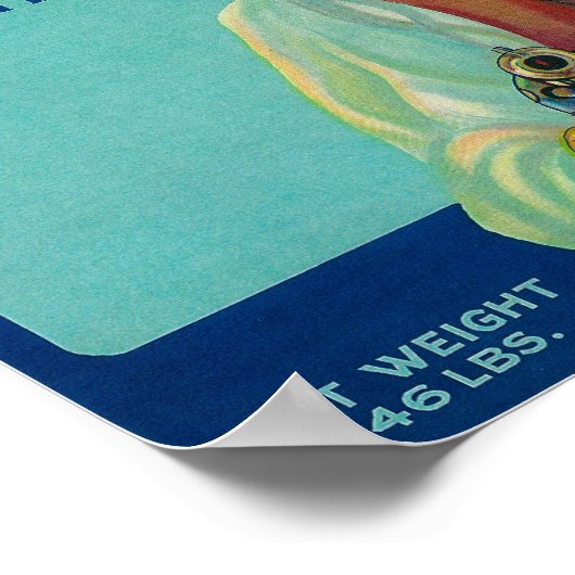 Poster Étiquette Potter Valley, CA (Coin)