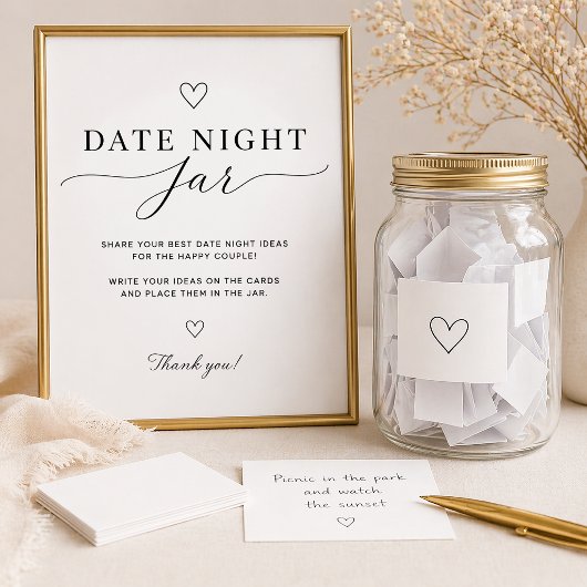 Poster Étiquette pour pot de soirée en amoureux, jeu impr