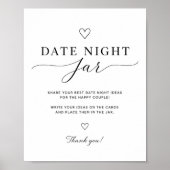Poster Étiquette pour pot de soirée en amoureux, jeu impr (Devant)