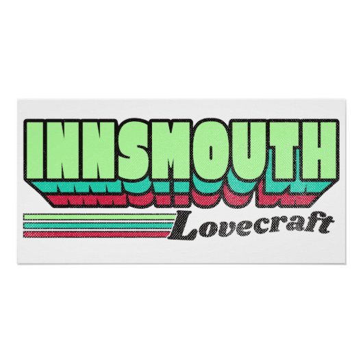 Poster Étiquette rétro Innsmouth Lovecraft (Devant)