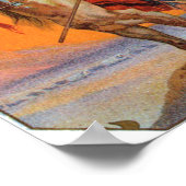 Poster Étiquette rouge nuage Cigar (Coin)