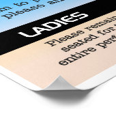 Poster Étiquette salle de bain (Coin)