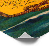 Poster Étiquette Saumon de marque Delca - Bleu (Coin)