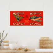 Poster Étiquette Saumon Morrello (Cuisine)
