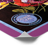 Poster Étiquette Vintage Crate Pansand Haut (Coin)