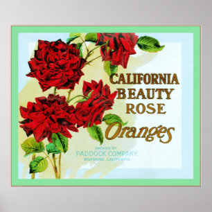 Poster Étiquette vintage de caisse de fruit