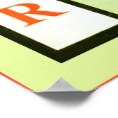 Poster Étiquette vintage Fruit (Coin)