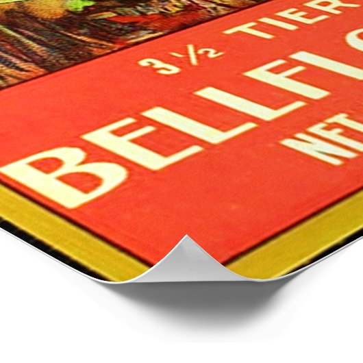 Poster Étiquette vintage Fruit (Coin)