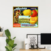 Poster Étiquette vintage Fruit (Bureau à domicile)