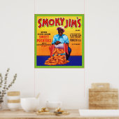 Poster Étiquette vintage Fruit (Cuisine)