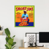 Poster Étiquette vintage Fruit (Bureau à domicile)