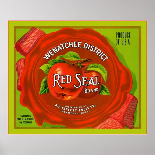 Poster Étiquette vintage Fruit (Devant)